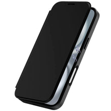 For iPhone 16 Plus 6.7in Case Card Flap Magnetic Circle Cover + Tempered Glass