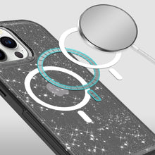 For iPhone 14 PRO MAX Case Magnetic Ring Hybrid Glitter Protective Phone Cover