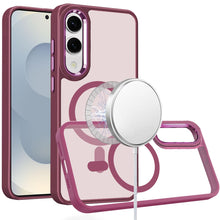 For Samsung S25 Edge Case Magnetic Ring Cover w/ Metal Buttons + Tempered Glass