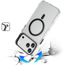For iPhone 17 Pro Max Case Metallic Camera Stand Magnetic Circle +Tempered Glass