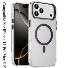 For iPhone 17 Pro Max Case Metallic Camera Stand Magnetic Circle +Tempered Glass