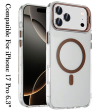 For iPhone 17 PRO Case Metallic Camera Stand w/ Magnetic Circle + Tempered Glass