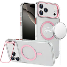 For iPhone 17 PRO Case Metallic Camera Stand w/ Magnetic Circle + Tempered Glass