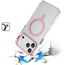For iPhone 17 PRO Case Metallic Camera Stand w/ Magnetic Circle + Tempered Glass