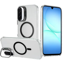For Samsung A17 5G Case Metallic Camera Stand Magnetic Circle + Tempered Glass