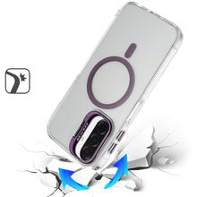 For Samsung A17 5G Case Metallic Camera Stand Magnetic Circle + Tempered Glass