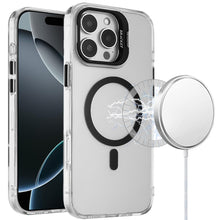 For iPhone 16 PRO MAX Case Metallic Camera Stand Magnetic Circle +Tempered Glass