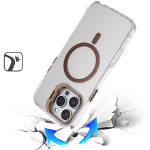 For iPhone 16 PRO MAX Case Metallic Camera Stand Magnetic Circle +Tempered Glass