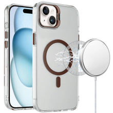 For iPhone 15 Case Metallic Camera Stand with Magnetic Circle + 2 Tempered Glass
