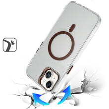 For iPhone 15 Case Metallic Camera Stand with Magnetic Circle + 2 Tempered Glass
