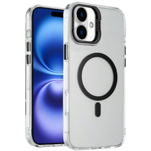 For iPhone 17 Case Metallic Camera Stand with Magnetic Circle + Tempered Glass