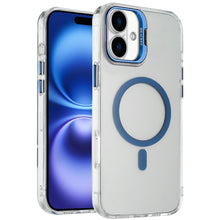 For iPhone 17 Case Metallic Camera Stand with Magnetic Circle + Tempered Glass