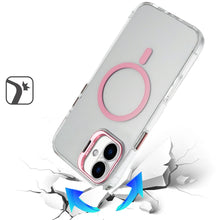 For iPhone 17 Case Metallic Camera Stand with Magnetic Circle + Tempered Glass