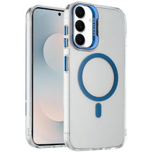 For Samsung S25 FE Case Metallic Camera Stand Magnetic Circle + Tempered Glass