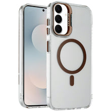 For Samsung S25 FE Case Metallic Camera Stand Magnetic Circle + Tempered Glass