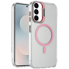 For Samsung S25 FE Case Metallic Camera Stand Magnetic Circle + Tempered Glass