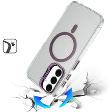 For Samsung S25 FE Case Metallic Camera Stand Magnetic Circle + Tempered Glass