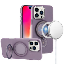 For iPhone 16 Pro 6.3in Case Magnetic Circle 360 degree Stand +Tempered Glass