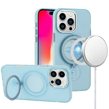 For iPhone 16 Pro 6.3in Case Magnetic Circle 360 degree Stand +Tempered Glass