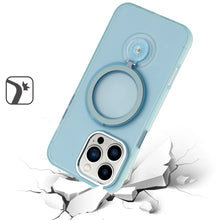 For iPhone 16 Pro 6.3in Case Magnetic Circle 360 degree Stand +Tempered Glass