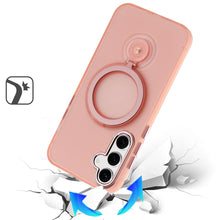 For Samsung S25/S24 Case Magnetic Circle Ring 360 degree Stand + Tempered Glass