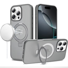 For iPhone 16 PRO MAX Case Metal Circle Ring Stand Rugged Cover + Tempered Glass