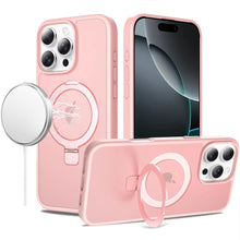 For iPhone 16 PRO MAX Case Metal Circle Ring Stand Rugged Cover + Tempered Glass