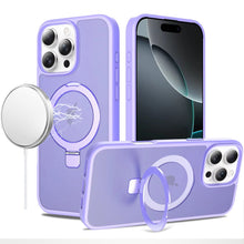 For iPhone 16 PRO MAX Case Metal Circle Ring Stand Rugged Cover + Tempered Glass