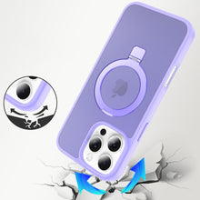 For iPhone 16 PRO MAX Case Metal Circle Ring Stand Rugged Cover + Tempered Glass