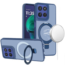 For Moto G Stylus 2025 Case Metal Circle Ring Stand Rugged Cover +Tempered Glass