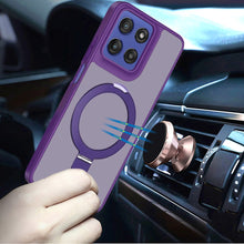 For Moto G Stylus 2025 Case Metal Circle Ring Stand Rugged Cover +Tempered Glass