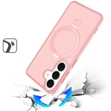 For Samsung S25 FE Case Metal Circle Ring Stand Rugged Cover + Tempered Glass