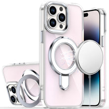 For iPhone 14 PRO MAX 6.7 in.Case Radiant Chrome Cover w/ Magnetic Circle Stand