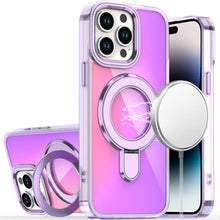 For iPhone 14 PRO MAX 6.7 in.Case Radiant Chrome Cover w/ Magnetic Circle Stand