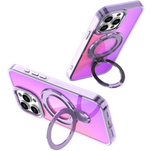 For iPhone 14 PRO MAX 6.7 in.Case Radiant Chrome Cover w/ Magnetic Circle Stand