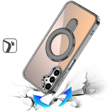 For Samsung A16 5G Case Radiant Chrome Magnetic Circle Stand + Tempered Glass