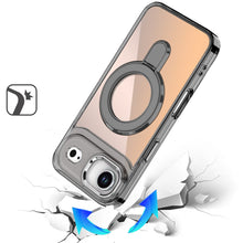 For iPhone Air Case Radiant Chrome with Magnetic Circle Stand + Tempered Glass