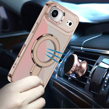 For iPhone Air Case Radiant Chrome with Magnetic Circle Stand + Tempered Glass
