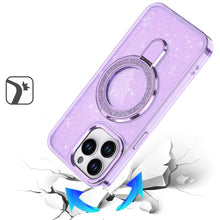 For iPhone 14 PRO MAX 6.7 in.Case Translucent Full Glitter Magnetic Circle Cover