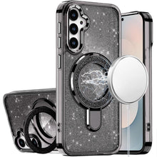 For Samsung S26+ Plus Case Translucent Glitter Magnetic Circle + Tempered Glass