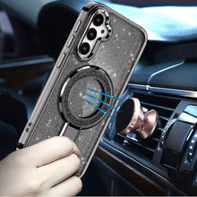 For Samsung S26+ Plus Case Translucent Glitter Magnetic Circle + Tempered Glass