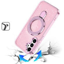 For Samsung S26+ Plus Case Translucent Glitter Magnetic Circle + Tempered Glass
