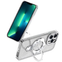 For iPhone 13 Pro Max Case Translucent Full Glitter with Magnetic Bling Circle