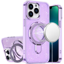 For iPhone 13 Pro Max Case Translucent Full Glitter with Magnetic Bling Circle