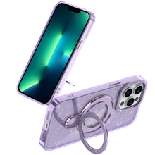 For iPhone 13 Pro Max Case Translucent Full Glitter with Magnetic Bling Circle