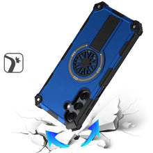 For Samsung A17 5G Case Dual Layer Magnetic Circle Pop-Out Stand +Tempered Glass