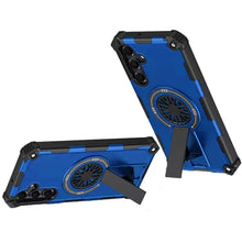 For Samsung A17 5G Case Dual Layer Magnetic Circle Pop-Out Stand +Tempered Glass