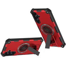 For Samsung A17 5G Case Dual Layer Magnetic Circle Pop-Out Stand +Tempered Glass