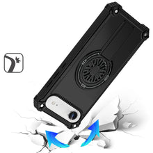 For iPhone Air Case Rugged Magnetic Circle with Pop-Out Stand + Tempered Glass