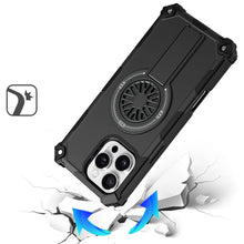 For iPhone 16 PRO MAX Case 2 Layer Magnetic Circle Pop-Out Stand +Tempered Glass